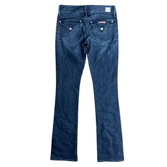 Hudson Womens Beth Baby Bootcut Jeans 27 Medium Wash Whiskered Stretch Denim - Picture 3 of 8